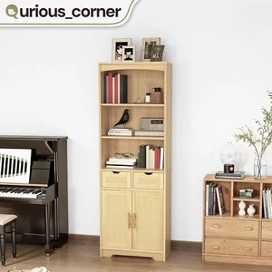 Home Cabinet Rattan Doors Wooden Storage Adjustable Shelves Drawers Living Room - Picture 1 of 9