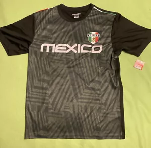 MEXICO BLACK SOCCER JERSEY MENS SIZE Large Icon Sports - Picture 1 of 7