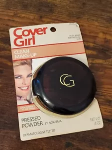 Vintage Cover Girl Clean Makeup Pressed Powder Noxzema MEDIUM 4 Rosy Beige NOS - Picture 1 of 6