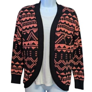 Kirra Cardigan Sweater Long Sleeve Pink Black Women's Size XS Extra Small - Picture 1 of 6