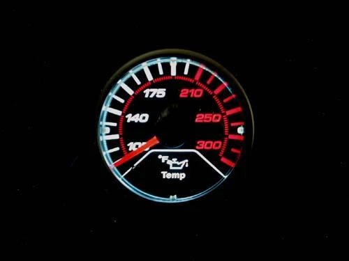 MEGAN RACING UNIVERSAL OIL TEMP METER GAUGE - BLACK FACE - VER 1 - 52MM - F Foto 1 de 1