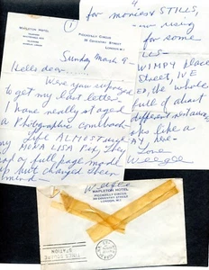 WEEGEE (ARTHUR FELLIG) SIGNED HANDWRITTEN LTR, PHOTO COMEBACK, MONA LISA PHOTO - Picture 1 of 1