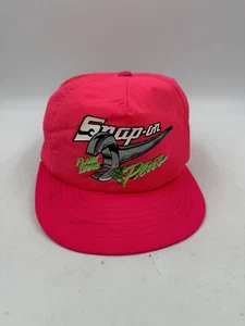 Rare Vintage 90s Snap On Tool Flank Drive Plus Neon Pink Snapback Cap Small Spot - Picture 1 of 7