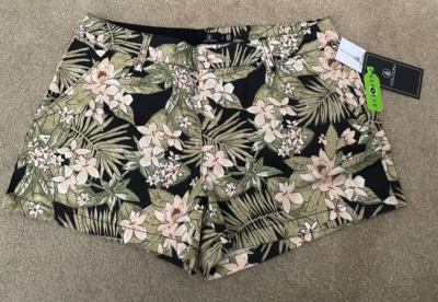 Volcom Women’s Black Floral Frochickie Shorts Size 27 - Image 1 of 2
