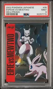 PSA 9 MINT Pokemon Espeon Vs Mewtwo #05 Meiji Promo 2002 Japanese - Picture 1 of 2