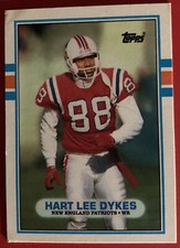 1989 Topps Traded Hart Lee Dykes Football Card Rookie #60T New England Patriots