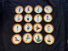 Disney Derby Foods Peter Pan Peanut Butter Lids (1953) - Group of 16 GREAT Cond.