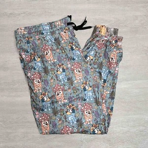 Enchanted Forest Mushroom Friends Bluey Heeler Dog Print Kids Joggers w/ Pockets - Picture 1 of 7
