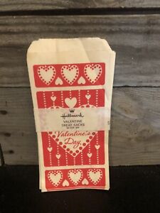 vintage hallmark valentine heart treat bags 20 count unused