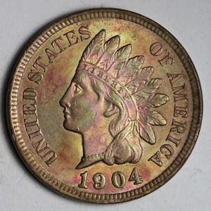 1904 Indian Head Cent Penny - BU UNCIRCULATED MS Nice Color - E728 KFA - Picture 1 of 2
