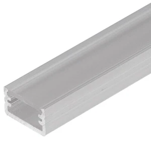 1m Aufputz MT2 12x7mm LED Profil Strangpresskanal Alu roh, Diffusorleiste - Bild 1 von 7