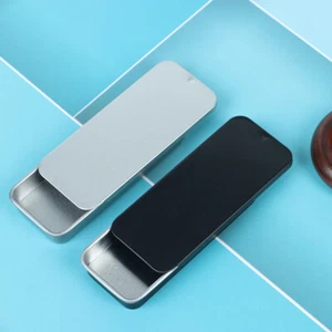 Portable Tin Box Mini Iron Slide Cover Storage Jewelry Pill Cases Container C_DI - Picture 1 of 14