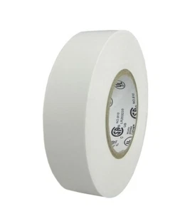 VINYL PVC ELECTRICAL TAPES, 3/4" X66', FLAME RETARDANT, 1 ROLL WHITE - Picture 1 of 4