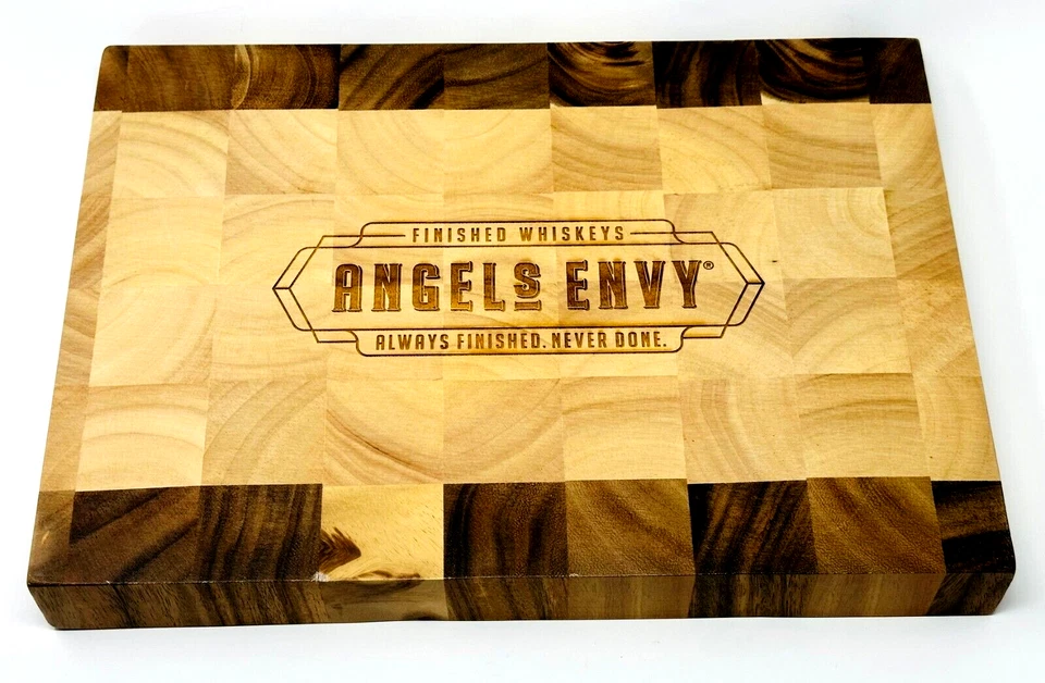 NEW Angels Envy Cutting Board Butchers Block Acacia Hardwood 14 x 10 x 1 5/8" - Image 1 of 4