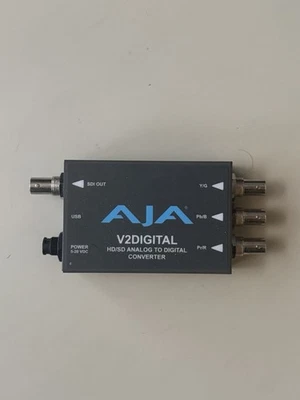 Aja V2DIGITAL HD/SD Analog to Digital Converter with Power Adapter - Image 1 of 3
