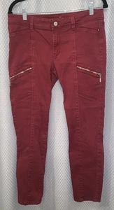 White House Black Market cranberry red skimmer pants size 8 - Picture 1 of 2