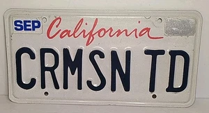 California Nummernschild personalisiert "CRIMSN TD" Alabama Football Crimson Tide - Bild 1 von 6