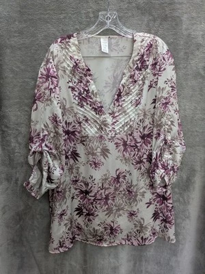 Blusa Floral Feminina 1X Boho Romântica Feminina *Falhas* - Imagem 1 de 4