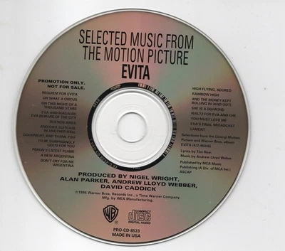 Madonna Evita - Selected Music USA Promo CD Rare !! - Image 1 of 3