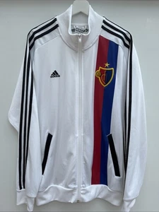 FC Basel 2012/13 Football Track Jacket Adidas White Full Zip Top Mens Large L - Picture 1 of 9