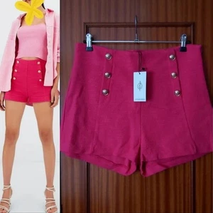Stradivarius Shorts Fucsia de cintura alta (original 30€) - Imagen 1 de 7