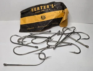 Ganchos Herter’s Improved O’Shaughnessy Talla 8/0 Acero Inoxidable Inglaterra 15 Ganchos - Imagen 1 de 4