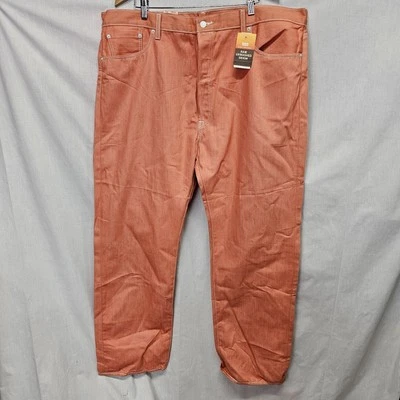 Levi's Men's 501 Shrink To Fit Original Fit Color Apricot Peach Orange 44 x 32 - Image 1 of 3