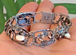 Antikes Grandel Jagdschmuck Armband 0,835 vergoldet massiv Silber Charivari Zähne - Bild 1 von 10