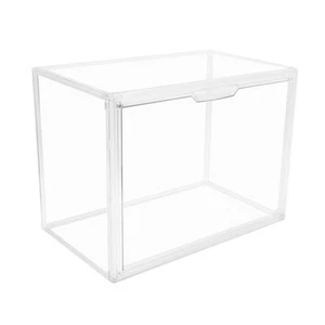 Clear Stackable Plastic Storage Bins with Magnetic Lid, Dustproof Book & Cosm... - Bild 1 von 8