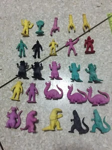 Vintage Gozzilla Kaiju Keshi 2-3 inches Mini Figures 31 pieces Plastic & Rubber - Picture 1 of 5