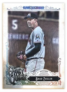 2017 Topps Gypsy Queen #82 Brad Ziegler - Miami Marlins Baseball Card   - Picture 1 of 2