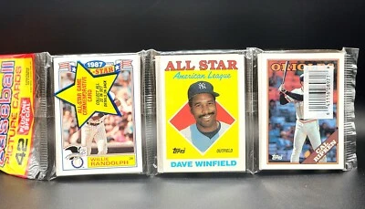 1988 Topps Rack Pack Dave Winfield Cal Ripken Jr Willie Randolph Orel Hersh Show - Imagem 1 de 2