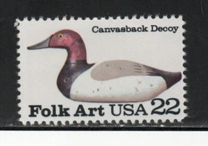 2140  *  CANVASBACK ~ DUCK DECOYS * U.S. Postage Stamp MNH - Picture 1 of 1