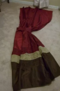 CURTAIN, DRAPE 54x84" BURGUNDY, 3” ROD POCKET, 1 PANEL, TIEBACK, LINED, NWOT !! - Picture 1 of 9