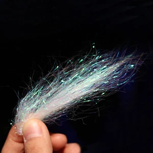 4g Pearl White Ice Dub 9-10cm Long Fly Tying Dubbing Materials Synthetic Fibers - Picture 1 of 3