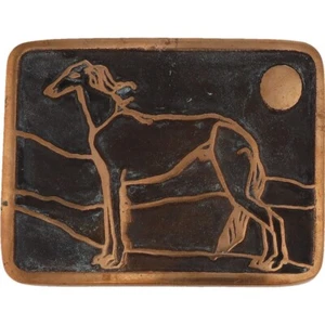 Afghan Hound Dog Breed Afghanistan Show Dog 1970s Vintage Belt Buckle - Picture 1 of 5