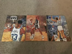 Vtg 1992 CHRISTIAN LAETTNER "THE SHOT" Art Print Illustrations DUKE BLUE DEVILS - Picture 1 of 1