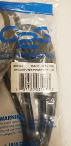 C2G #03141 6ft 18 AWG Computer Power Extension Cord (IEC320C14 to IEC320C13) - Picture 1 of 5