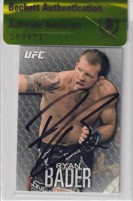 Ryan Bader Signed 2012 Topps UFC Knockout Card 60 BAS COA Bellator MMA Autograph - Image 1 of 4