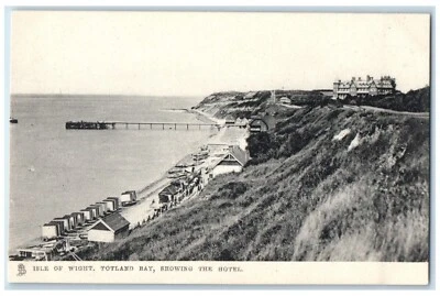 Postal antigua de arte Tuck de la Isla de Wight Totland Bay c1910 mostrando el hotel Foto 1 de 2