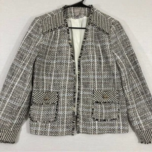 New Chico's Tweed Open Front Jacket Size Large - Picture 1 of 12