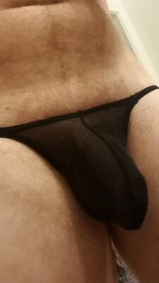 Men Stretchy Mesh Thong Underwear Bulge Pouch Micro Bikini Tanga T-back G-string - Image 1 of 4