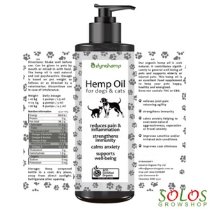 HEMP OIL FOR DOGS AUSTRALIAN CERTIFIED ORGANIC REGULAR 250ml,500ml,5l - Picture 1 of 4