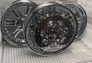 HARLEY TRI GLIDE TRIKE TOURING CHROME WHEELS BEARING & ROTOR 2009 -24 OUTRIGHT - Bild 1 von 12