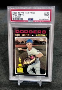 2020 Topps Heritage Will Smith BLACK CHROME /999 ROOKIE CUP #THC-285 PSA MINT 9 