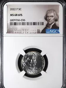 2022-P NGC Graded MS68 Jefferson Nickel 6FS Full Steps #036 - Picture 1 of 2