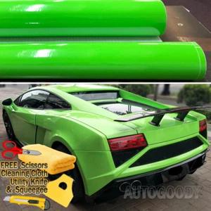 360" x 60" Super Gloss Green Vinyl Film Wrap Sticker Air Bubble Free 30ft x 5ft - Picture 1 of 10