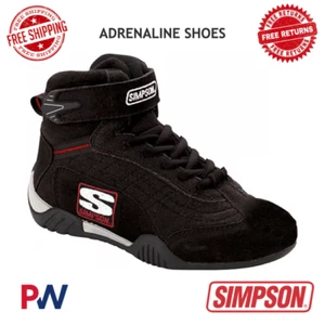 Simpson Racing Adrenaline Shoes 4 - Black #AD400BK - Bild 1 von 7