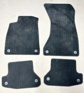 Audi A4 S4 Carpet Floor Mat Set 2018-2023 B9 Black OEM Front and Rear Dark Gray - Picture 1 of 9