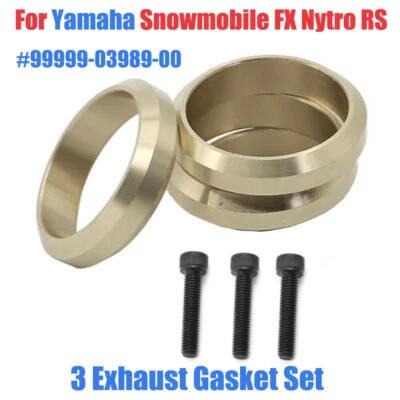 Exhaust Gasket Donut 3 Kit For Yamaha Snowmobile FX Nytro RS 8FA-14623-10-00 - Image 1 of 4